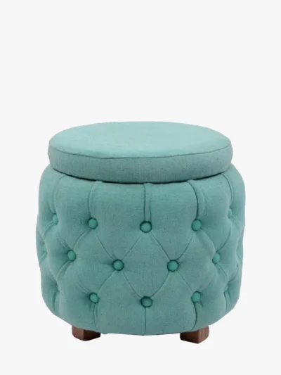 Puffy Sea Green Stool